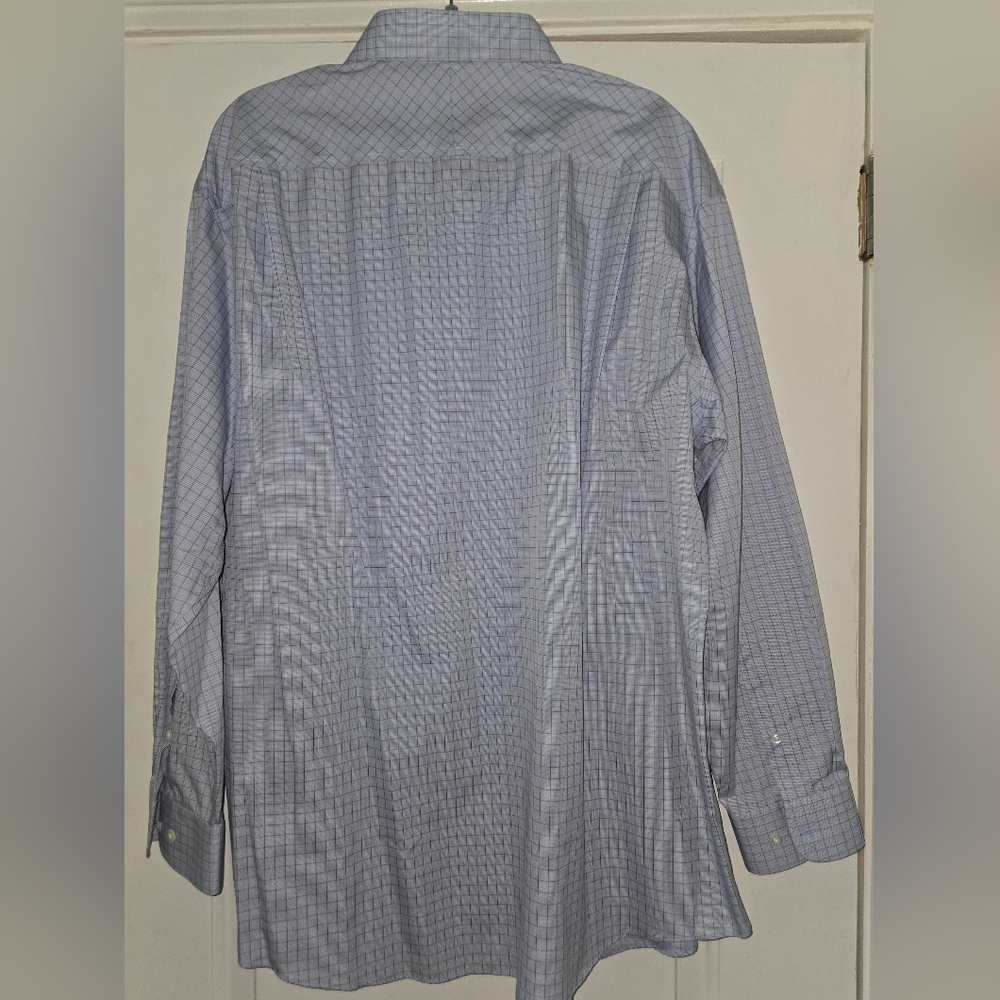 NWT Jos. A. Bank Men's Reserve Blue Checkered Dress Shirt Size 17 1/2-35 - Picture 2 of 5
